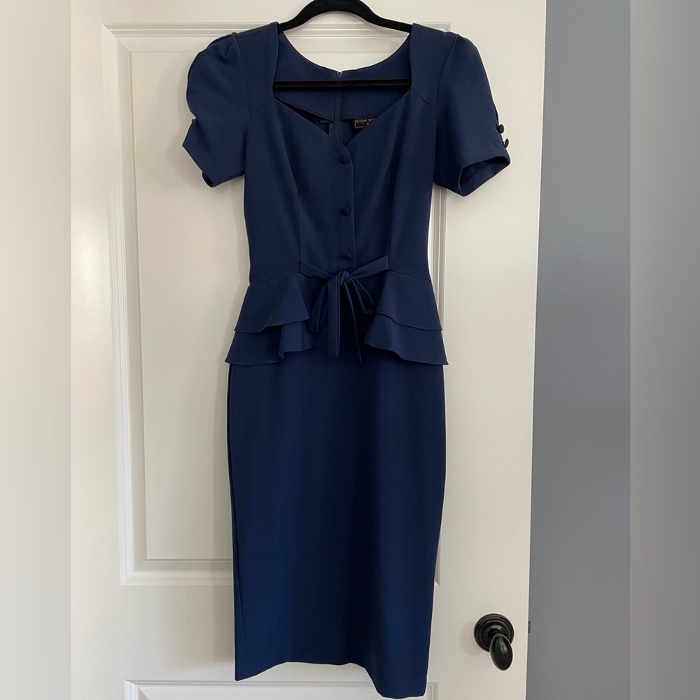 Stop staring navy blue dress size XS